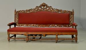 Sofa i egetræ, 1900-tallets begyndelse