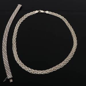 HALSBAND OCH ARMBAND, Silver, 2 delar