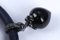 Ole Lynggaard. Filigran Dew Drops-charm, stor, i sterlingsølv med onyx samt et læderarmbånd 2