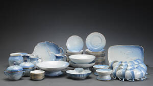 Bing  Grøndahl. Mågestellet kaffeservice med guldkant 73