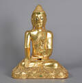 Buddha af forgyldt træ med flusser, 20. årh.