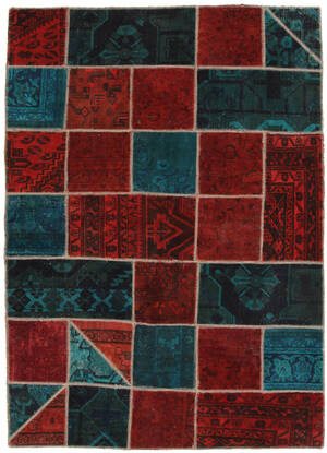 Persisk Patchwork tæppe, 211X150 cm.