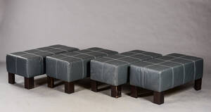 Fire puffer af læder. 4