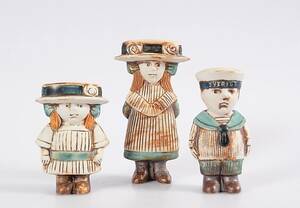 FIGURINER, 3 st. Sekelskifte, Lisa Larson, Gustavsberg.
