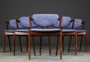 Kai Kristiansen. Fem stole af palisander, model 42 5