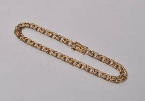 Klassisk Bismarck armlænke af 14 kt. guld