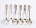 KAFFESKEDAR, 6 st, silver, GAB.