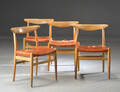 Hans J. Wegner. Et sæt på fire stole, model W2 4