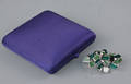Diamantbroche med agat 18 kt.