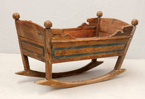 Vagga, allmoge, 1800-tal