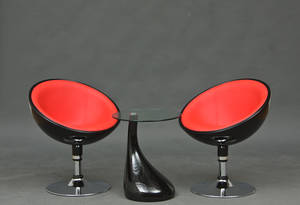 1 par loungestole samt bord 3