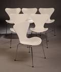Arne Jacobsen 1902-1971. Seks stole syveren model 3107 6