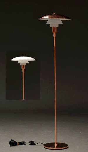 Poul Henningsen. 3½-2½ kobber gulvlampe - limited edition