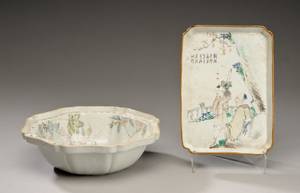 Skål samt bakke, Kina 1800 tallet 2