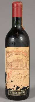Grand Cru Bourgeois Superieur, Chateau Lestage, Medoc 1961