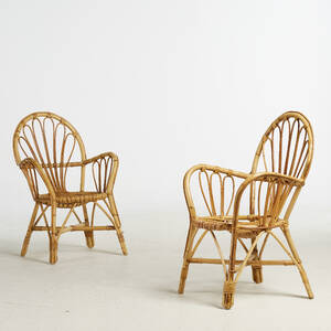 Fåtöljer i bambu och rotting 