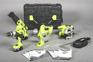 Worx 5-stk. kombisæt 18V 2.0 Ah Ni-MH inkl. 3 batterier