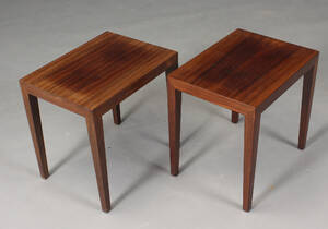 Severin Hansen. Par lampebordesideborde, palisander, 1960erne 2 Denne vare er sat til omsalg under nyt varenummer 4616045