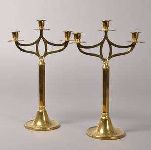Par stager af messing. 1900-tallet. 2