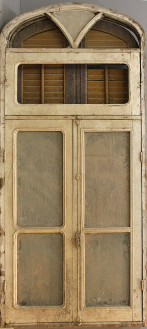 Fönster med karm samt jalusi, 1900-talets början