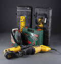 Dewalt borehammer og bajonetsav samt. Bosch slibe- og bore-skruemaskine 4