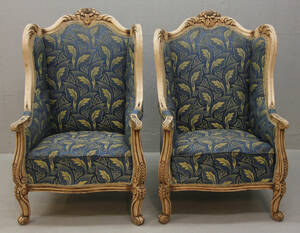 Bergèrer, ett par, Louis XV-stil 2