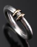 Ring i 925 sterlingsølv med brillant 0.05 ct.