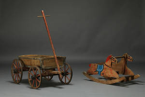 Trækvogn samt gyngehest 2