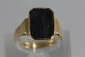 KLACKRING med hematit, guld, 18 k, 5,4 g
