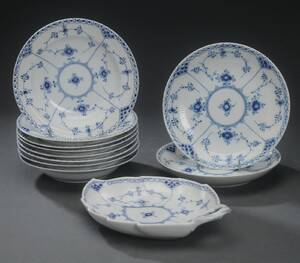 Royal Copenhagen samling riflet halvblonde musselmalet 11