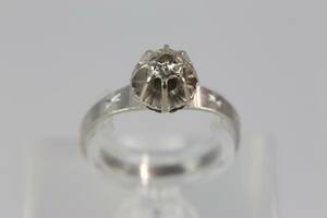 ENSTENSRING med briljantslipad diamant, vitguld, 18 k, 2 g