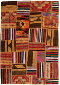 persisk kelim Patchwork, 200X137 cm.