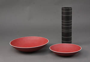 Samling fade og vase