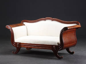 Sofa af mahogni, empireform, ca. 1900