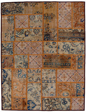 Persisk Patchwork tæppe, 192X147 cm.