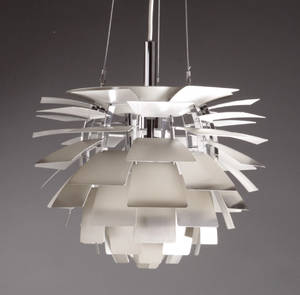 Poul Henningsen 1894 - 1967. Koglen i børstet stål, Ø. 48 cm