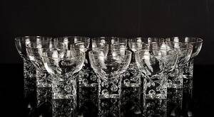 GLAS PÅ FOT, 12 st, möjligen Finland.