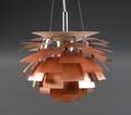 Poul Henningsen 1894 - 1967. Koglen i kobber. Ø 48 cm.