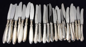 Grann  Lagley m.fl. Knive, sølv. 26