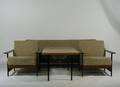 Sofa mit zwei Sesseln und Couchtisch, 1960er Jahre 4