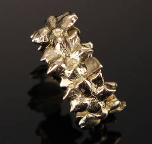 Per Borup. Blomsterring, 14 kt. guld