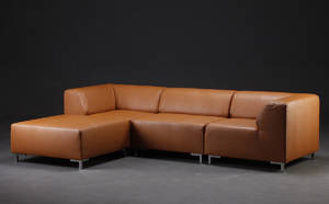Modulsofa, tre-pers. sofa med chaiselong. Model Ibiza