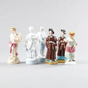 Figuriner bl a Berlin Meissen