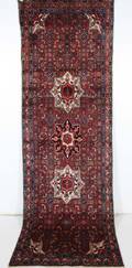 Persisk handknuten gallerimatta Hamedan 308x102 cm.