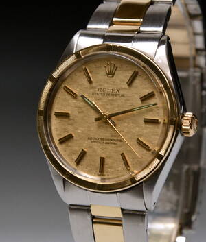 Rolex Oyster Perpetual Chronometer herrearmbåndsur af 18 kt. guld og stål Denne vare er sat til omsalg under nyt varenummer 4522569