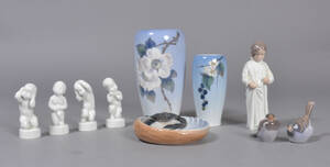 Royal Copenhagen  Kgl. P.   Bing  Grøndahl. Samling vaser  figurer 10