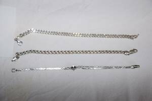 Silverarmband 3 st, L ca 20 cm