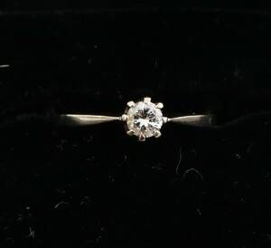 Enstensring i 18k vitguld