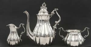 Kaffeservis 3 delar, silver