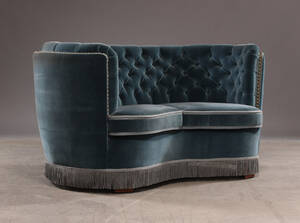 Dansk møbelproducent, 2-pers banansofa, 1950erne
